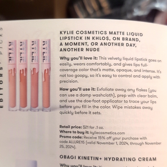 NEW Kylie Cosmetics Matte Liquid Lipstick in Another Day, Another Nude NIB NEW - Picture 7 of 7